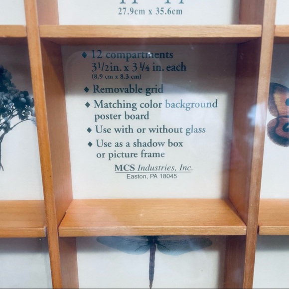 Collectors Treasure frame maple wood memory box 11 x 14 - Picture 3 of 8